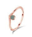 Green Quartz Stone Silver Ring NSR-3944